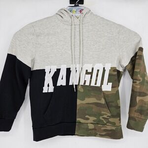 Kangol Hoodie Mens Large Color Block Patchwork Sweatshirt Outdoors Camouflage